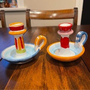 Vintage La Musa Chamber candlestick holders from Neiman Marcus